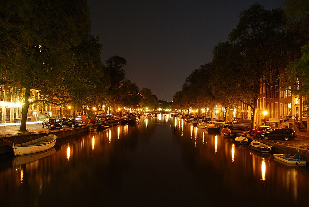 Amsterdam canal night